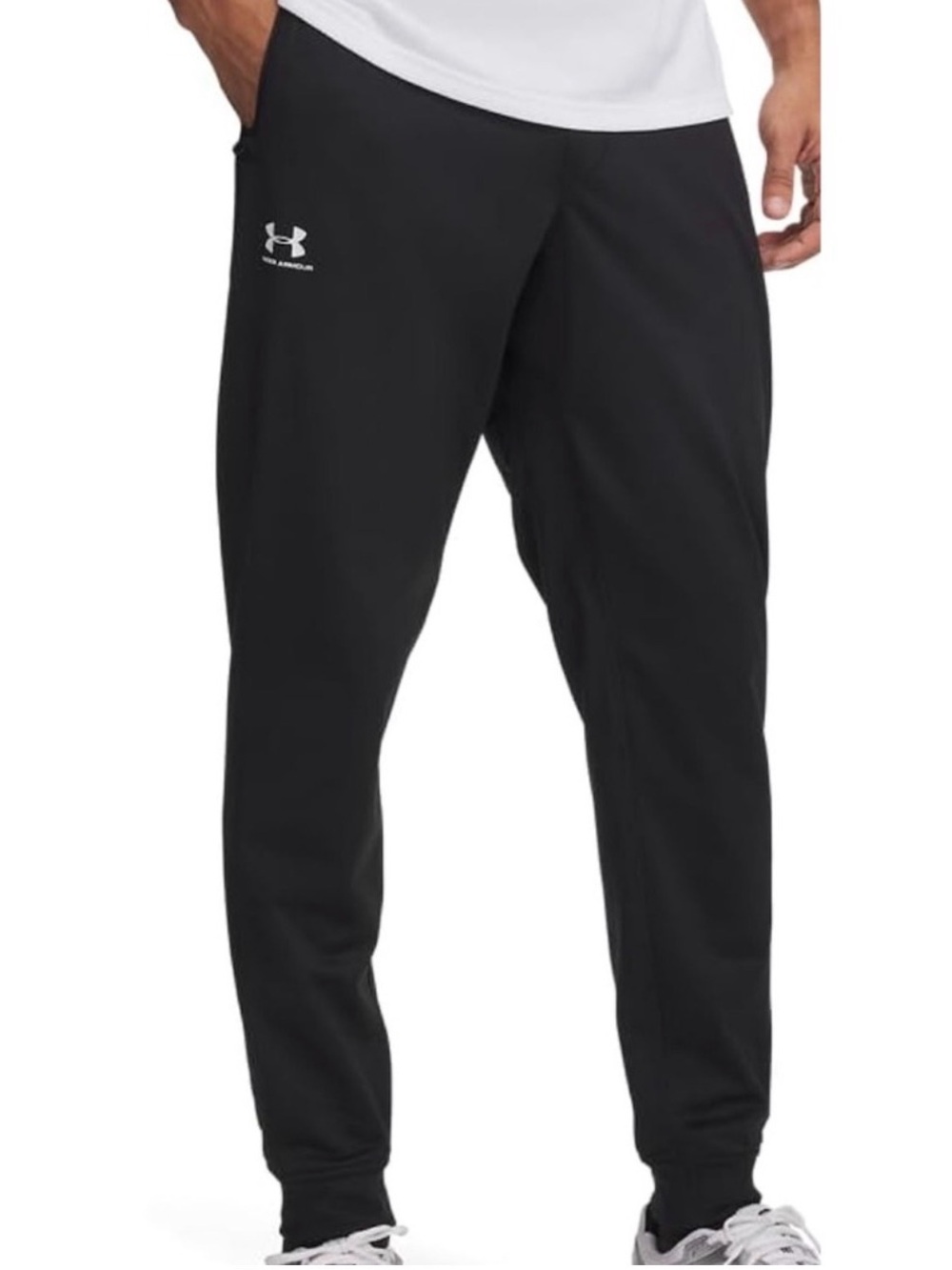Under Armour Sportstyle Tricot Jogger Black Loose Athletic Pants Size 3XL